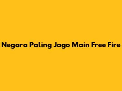Negara Paling Jago Main Free Fire