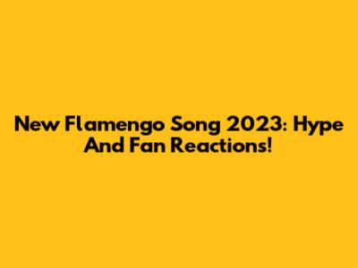 New Flamengo Song 2023: Hype And Fan Reactions!