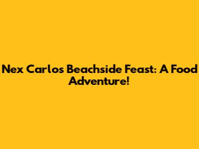 Nex Carlos' Beachside Feast: A Food Adventure!