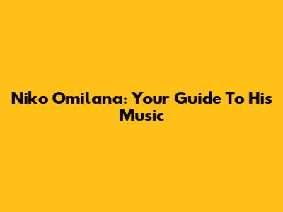 Niko Omilana: Your Guide To His Music