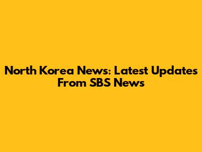 North Korea News: Latest Updates From SBS News