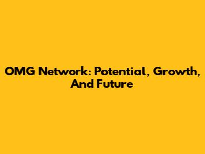 OMG Network: Potential, Growth, And Future