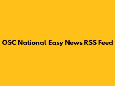 OSC National Easy News RSS Feed