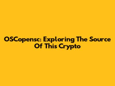 OSCopensc: Exploring The Source Of This Crypto