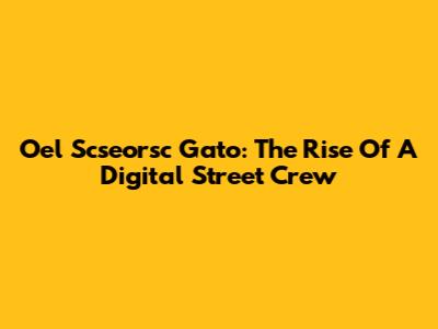 Oel Scseorsc Gato: The Rise Of A Digital Street Crew