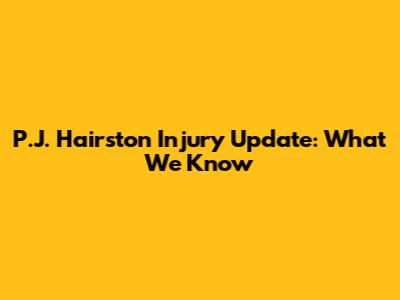 P.J. Hairston Injury Update: What We Know