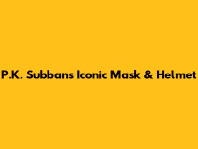P.K. Subban's Iconic Mask & Helmet