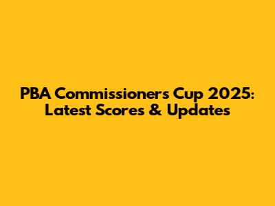 PBA Commissioner's Cup 2025: Latest Scores & Updates
