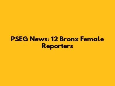 PSEG News: 12 Bronx Female Reporters