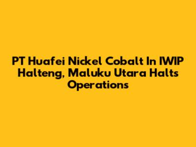 PT Huafei Nickel Cobalt In IWIP Halteng, Maluku Utara Halts Operations
