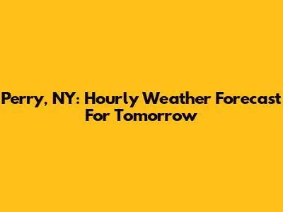 Perry, NY: Hourly Weather Forecast For Tomorrow