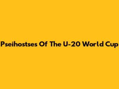Pseihostses Of The U-20 World Cup