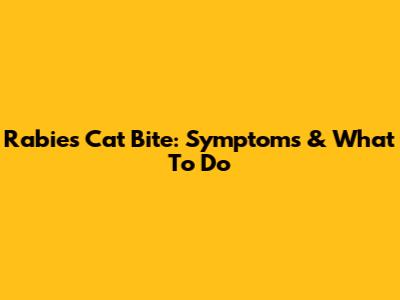 Rabies Cat Bite: Symptoms & What To Do