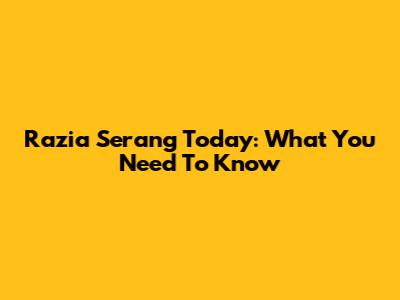 Razia Serang Today: What You Need To Know