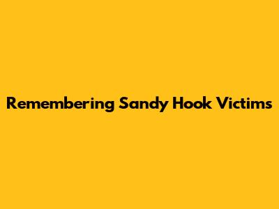 Remembering Sandy Hook Victims