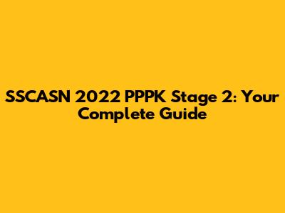 SSCASN 2022 PPPK Stage 2: Your Complete Guide