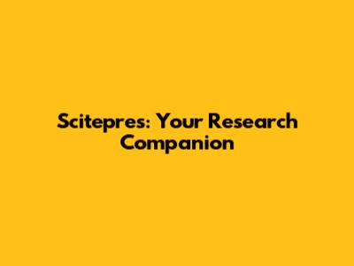 Scitepres: Your Research Companion