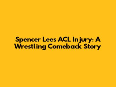 Spencer Lee's ACL Injury: A Wrestling Comeback Story