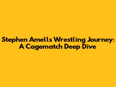 Stephen Amell's Wrestling Journey: A Cagematch Deep Dive