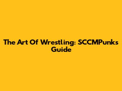 The Art Of Wrestling: SCCMPunks' Guide