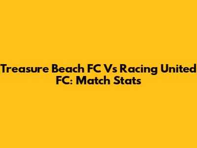 Treasure Beach FC Vs Racing United FC: Match Stats