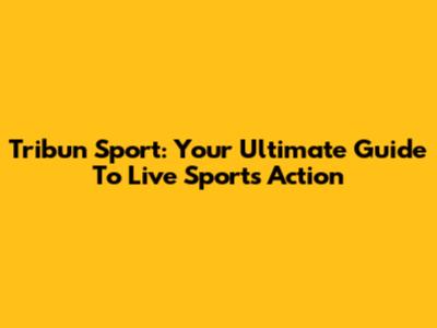 Tribun Sport: Your Ultimate Guide To Live Sports Action