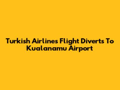 Turkish Airlines Flight Diverts To Kualanamu Airport