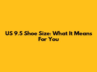 US 9.5 Shoe Size: What It Means For You