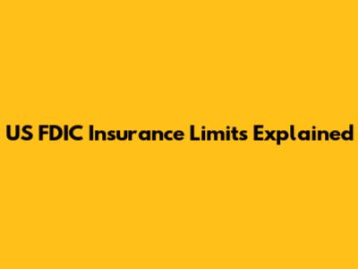 US FDIC Insurance Limits Explained