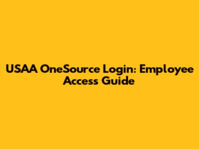 USAA OneSource Login: Employee Access Guide