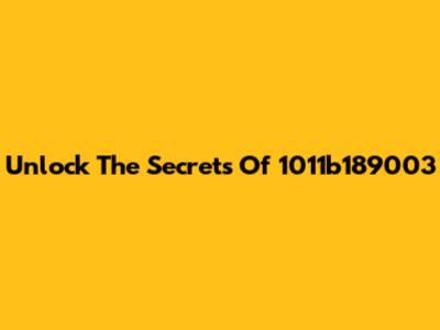 Unlock The Secrets Of 1011b189003