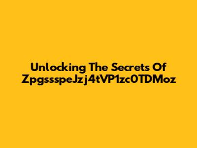 Unlocking The Secrets Of ZpgssspeJzj4tVP1zc0TDMoz