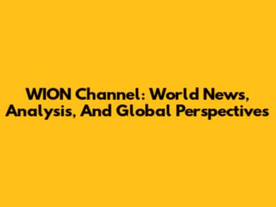 WION Channel: World News, Analysis, And Global Perspectives