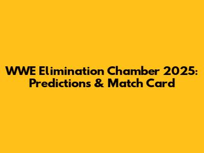 WWE Elimination Chamber 2025: Predictions & Match Card