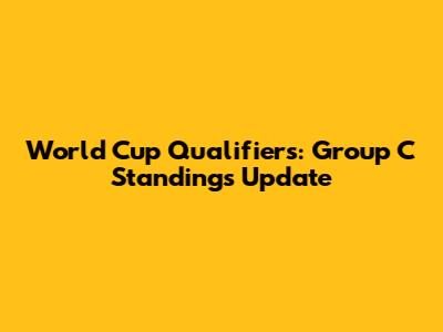 World Cup Qualifiers: Group C Standings Update