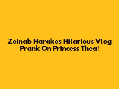 Zeinab Harake's Hilarious Vlog Prank On Princess Thea!
