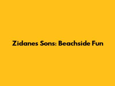 Zidane's Sons: Beachside Fun