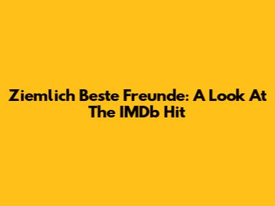 Ziemlich Beste Freunde: A Look At The IMDb Hit